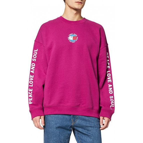 Sudadera TOMMY JEANS Peace Morada Pb