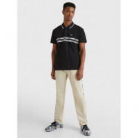 Polo TOMMY JEANS Chest Negro - Guanxe Atlantic Marketplace