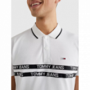 Polo TOMMY JEANS Chest Blanco