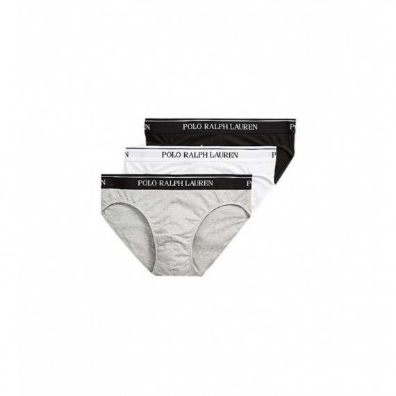 Tripack Slip Ralph Lauren Gris-Negro-Blanco
