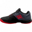 Zapatillas Wilson Kaos Comp 3.0 Gris Rojo  WILSON PADEL