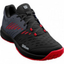 Zapatillas Wilson Kaos Comp 3.0 Gris Rojo  WILSON PADEL