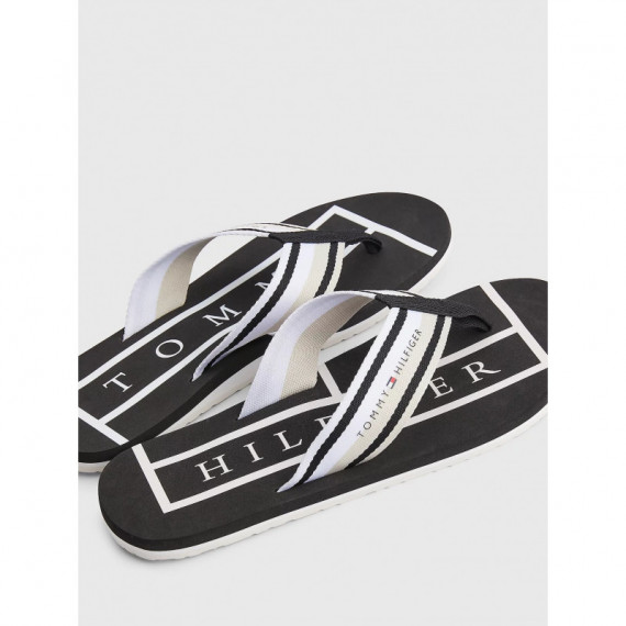 Chanclas con Tiras a Rayas de TOMMY HILFIGER