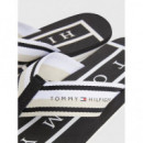 Chanclas con Tiras a Rayas de TOMMY HILFIGER