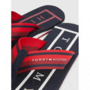 Chanclas con Tiras a Rayas de TOMMY HILFIGER