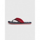 Chanclas con Tiras a Rayas de TOMMY HILFIGER
