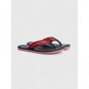 Chanclas con Tiras a Rayas de TOMMY HILFIGER