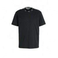 Camiseta CALVIN KLEIN Negra Borde con Logos - Guanxe Atlantic Marketplace