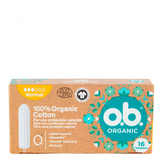 Organic Cotton Tampones Normal Caja 16 Unidades  O.B.