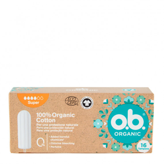 Organic Cotton Tampones Super Caja 16 Unidades  O.B.