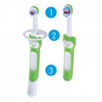 Mam Cepillo Dental Pack  Infantil Aprendizaje Set Learn To Brush 5+M Verde  JOHNSON & JOHNSON
