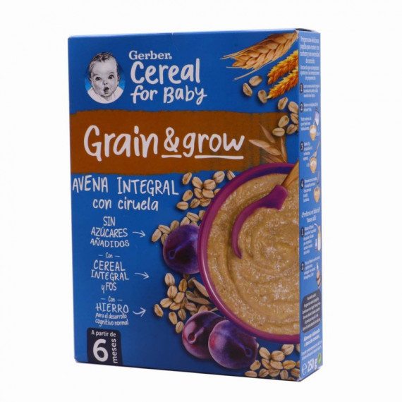 Nestl Gerber Avena Integral con Ciruela 250 G  NESTLÉ