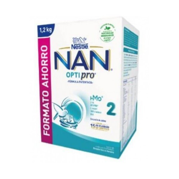Nestle Nan Optipro 2 Leche de Continuacion 2 Formato Ahorro 1.2 Kg  NESTLÉ
