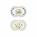 Mam Chupete Silicona  Original Night + 16 M Pack Beige-gris  JOHNSON & JOHNSON