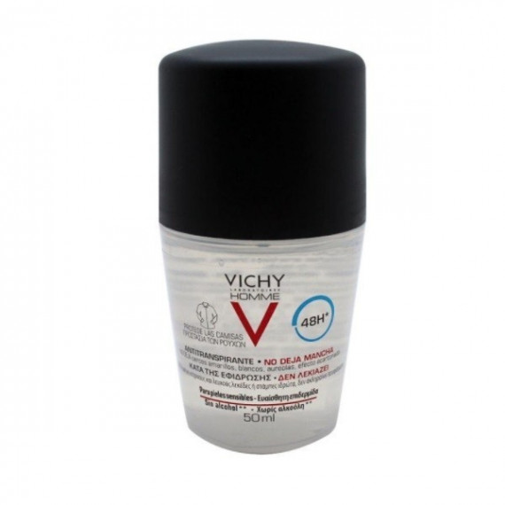 VICHY Homme Antitranspirante Antimanchas Hombre Roll On 50 Ml