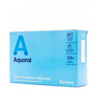 Aquoral Gotas Oftalmi 20 Monodosis  ESTEVE PHARMACEUTICALS SA