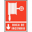 CARTEL PVC ROJO BOCA DE INCENDIO