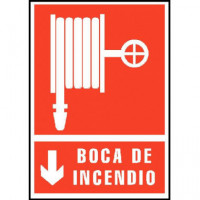 CARTEL PVC ROJO BOCA DE INCENDIO