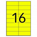 ETIQUETA DIN A-4 105X37 AMARILLA (paquete 100 hoja