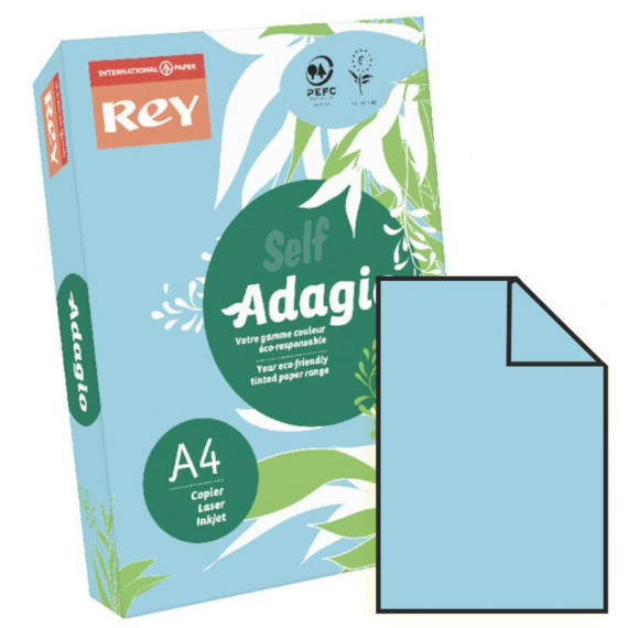 PAPEL FOTOCOPIA DIN A4 AZUL 500 hojas