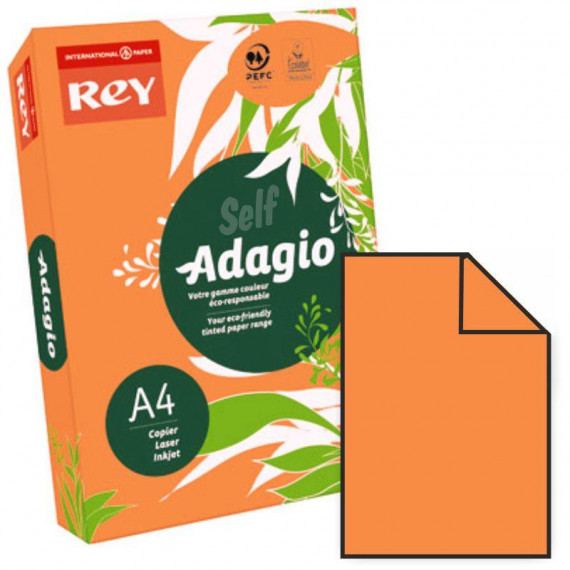 PAPEL FOTOCOPIA DIN A4 NARANJA 500 hojas
