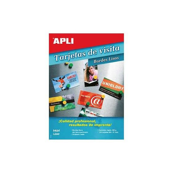 TARJETAS VISITA DIN A-4 BLANCAS BORDES LISOS