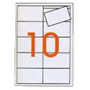 TARJETAS VISITA DIN A-4 BLANCAS BORDES LISOS