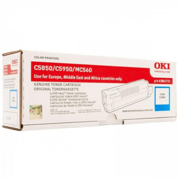 TONER OKI C5850 CYAN ORIGINAL