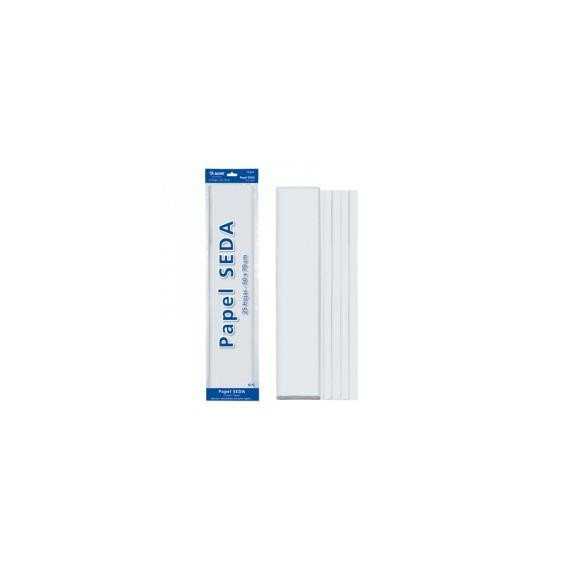 ROLLO PAPEL SEDA 50x65 BLANCO (25 HOJAS)