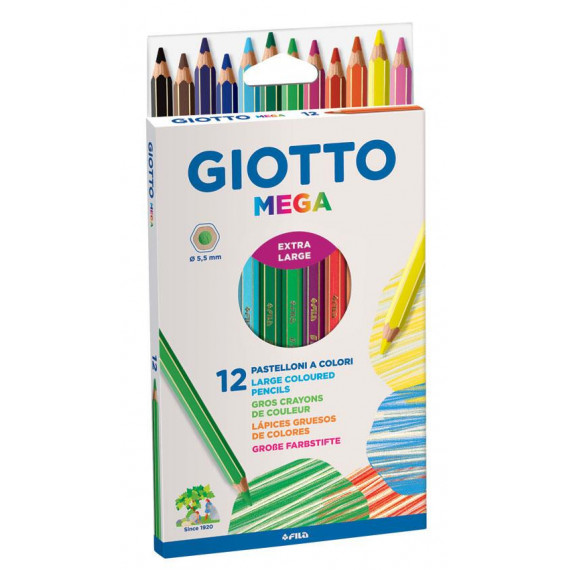 ESTUCHE LAPICES GIOTTO MEGA 12 UNID.