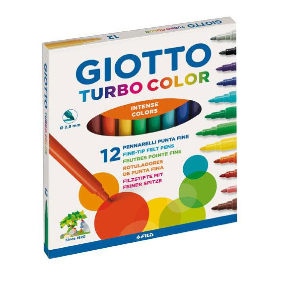 ESTUCHE ROTULADOR GIOTTO TURBOCOLOR 12 U.