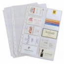 FUNDA TRANSPARENTE FOLIO TARJETA VISITA (10 unid)