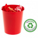 PAPELERA PLASTICO ROJO