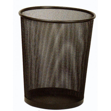 PAPELERA REJILLAS METALICA NEGRA