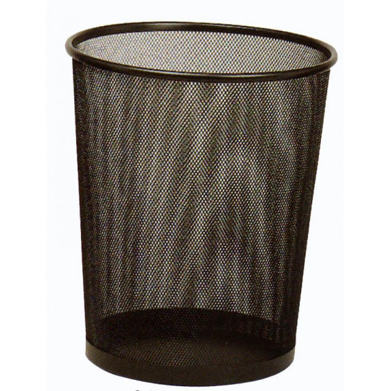 PAPELERA REJILLAS METALICA NEGRA