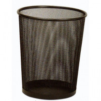 PAPELERA REJILLAS METALICA NEGRA