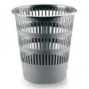 PAPELERA REJILLAS PLASTICO GRIS