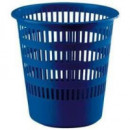 PAPELERA REJILLAS PLASTICO AZUL