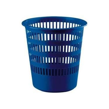 PAPELERA REJILLAS PLASTICO AZUL
