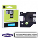 CINTA DYMO 1000 12x7m. Fondo blanco letra negra