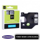 CINTA DYMO 1000 12x7m. Fondo negro letra blanca