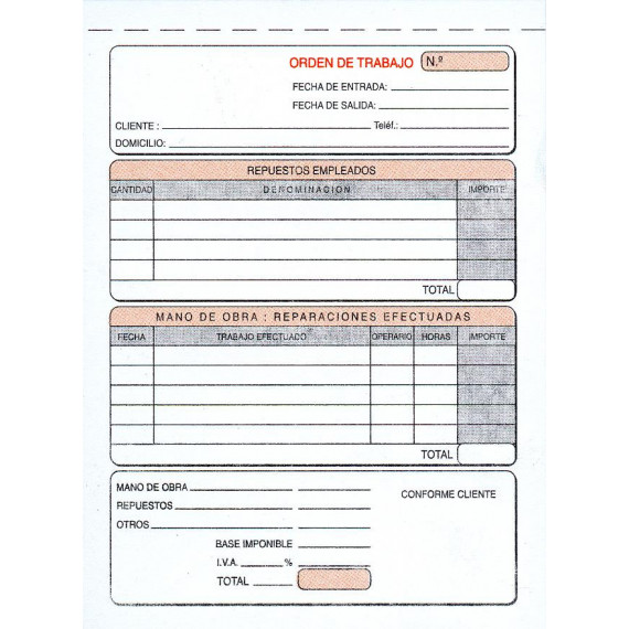 TALONARIO DE ORDEN DE TRABAJO