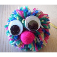 POMPONES COLORES SURTIDOS (78 unid)