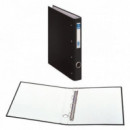 CARPETA 4 ANILLAS FOLIO NEGRO L/A
