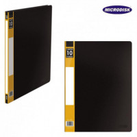 CARPETA FOLIO 10 FUNDAS TAPA RIGIDA