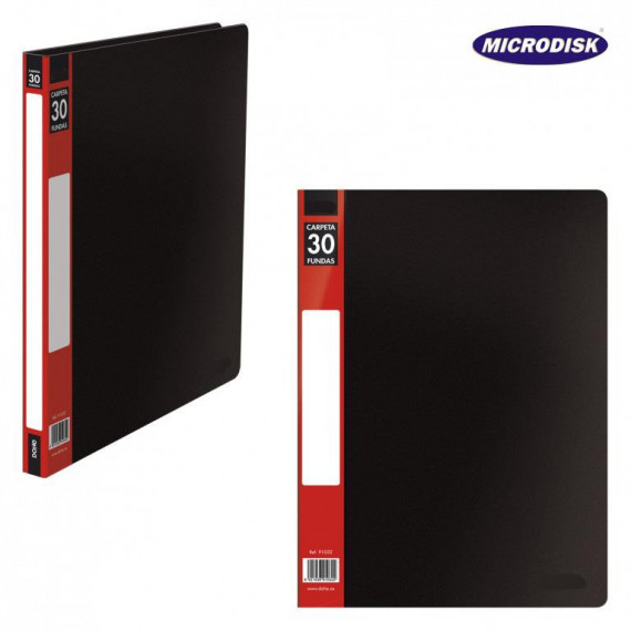 CARPETA FOLIO 30 FUNDAS TAPA RIGIDA