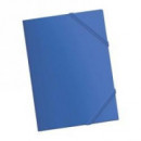 CARPETA DE GOMA FOLIO PLASTICO AZUL