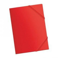 CARPETA DE GOMA FOLIO PLASTICO ROJA