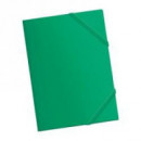 CARPETA DE GOMA FOLIO PLASTICO VERDE