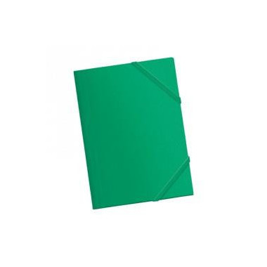 PASTA DE BORRACHA FOLIO PL&Aacute;STICO VERDE
